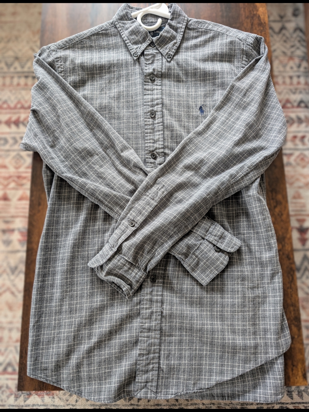 Polo by Ralph Lauren Gray Plaid Button-Down Shirt